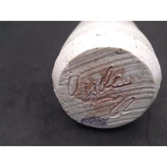 Handmade Ceramic Pottery Cup brutalist rough finish 3.5" Tall Signed by Artist - Picture 9 of 14